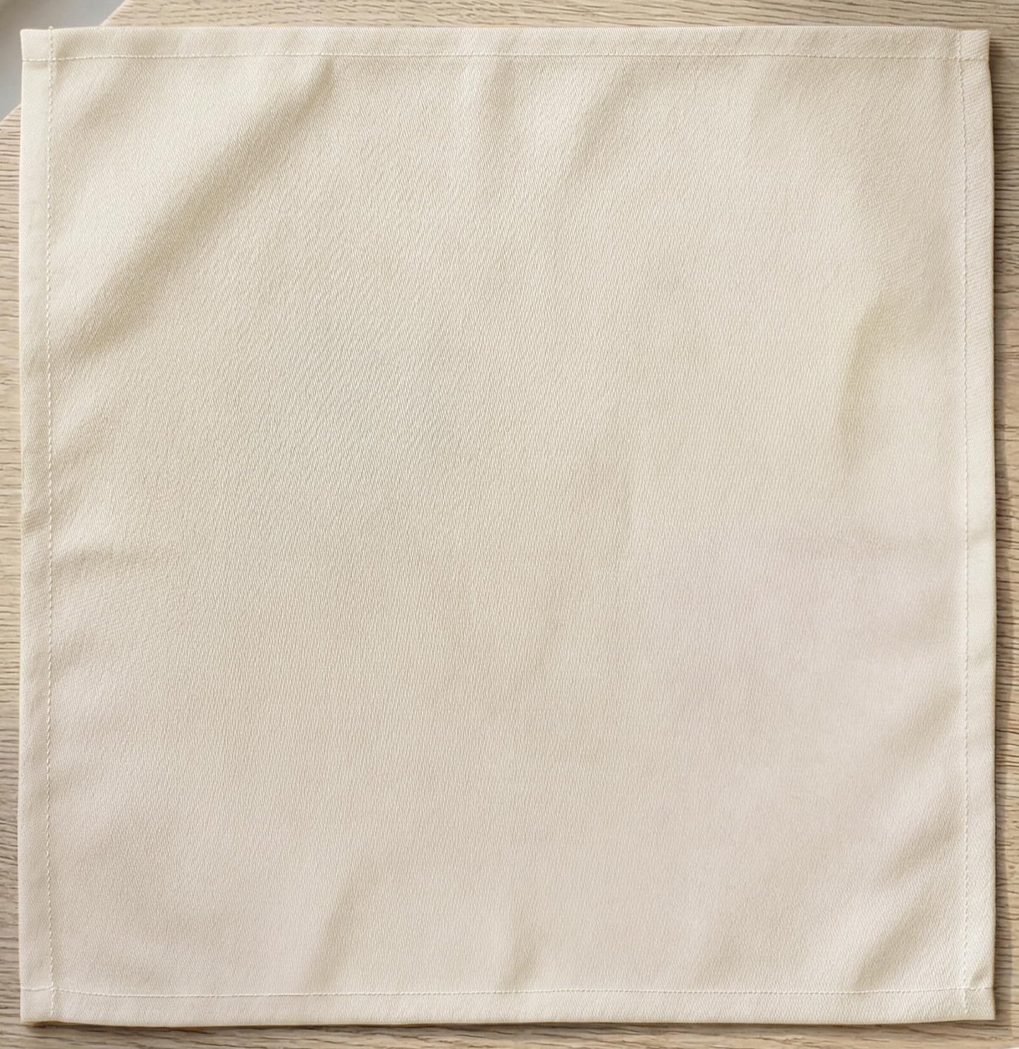 Palisa Almond Beige Polyester Cloth Dinner Napkins Pack of 12 | 18x18 Inch Reusable & Washable Table Linen Napkins for Everyday Use Wedding Parties Banquet & Hotel