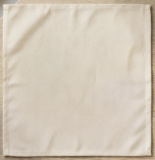 Palisa Almond Beige Polyester Cloth Dinner Napkins Pack of 12 | 18x18 Inch Reusable & Washable Table Linen Napkins for Everyday Use Wedding Parties Banquet & Hotel