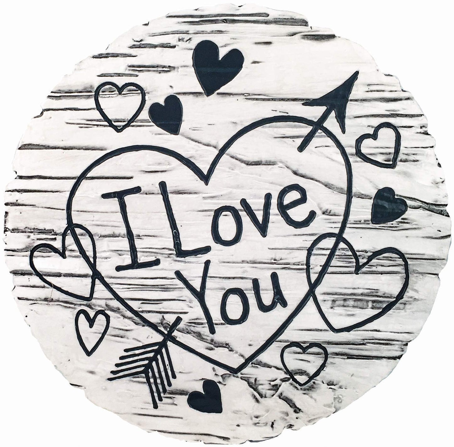 Spoontiques - Garden Décor - I Love You Stepping Stone - Decorative Stone for Garden