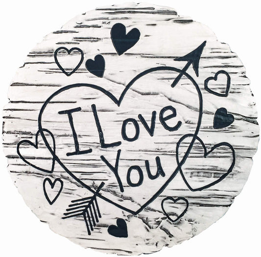 Spoontiques - Garden Décor - I Love You Stepping Stone - Decorative Stone for Garden