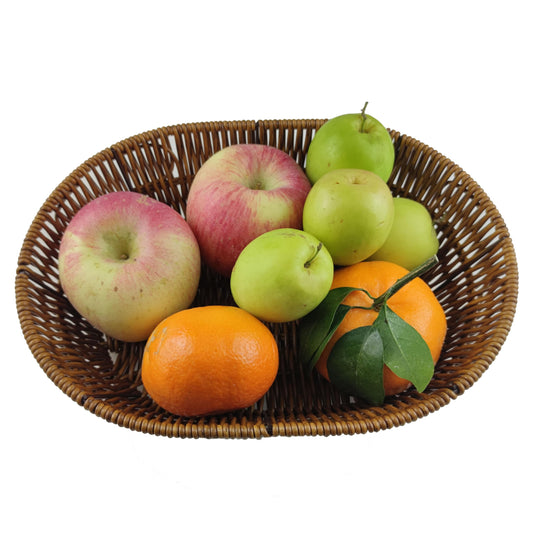 AMBOJIE Wicker Bread Baskets,Tabletop Food Serving Baskets Trays, Handwoven Storage Basket Bin,Fruit Vegetables cosmetics Basket for Home, Restaurant, Bakery (3pcs)