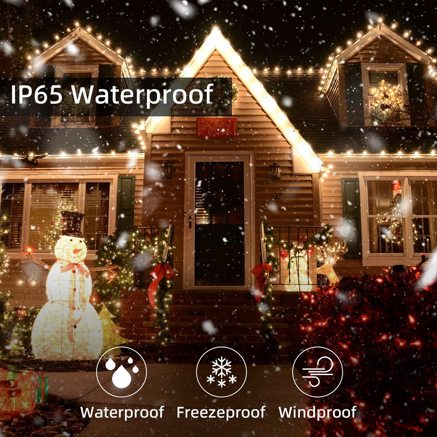 Solar Powered String Lights, 164ft 2 Pack Total 400 Led Solar Christmas Lights Outdoor Waterproof with 8 Modes - Solar Outdoor String Light for Outside Tree Lights for Tree Patio Christmas Warm White