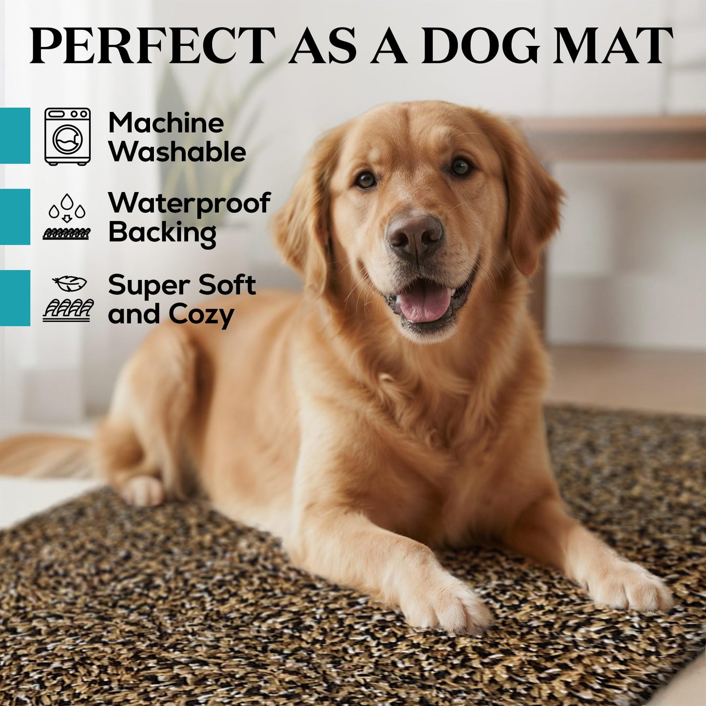 RugMast Premium Microfiber Indoor Door Mat – 20"x30" Washable Entry Mat, Non-Slip, Waterproof Backing, Super Absorbent, Low Profile Entryway Doormat for Indoor Entrance