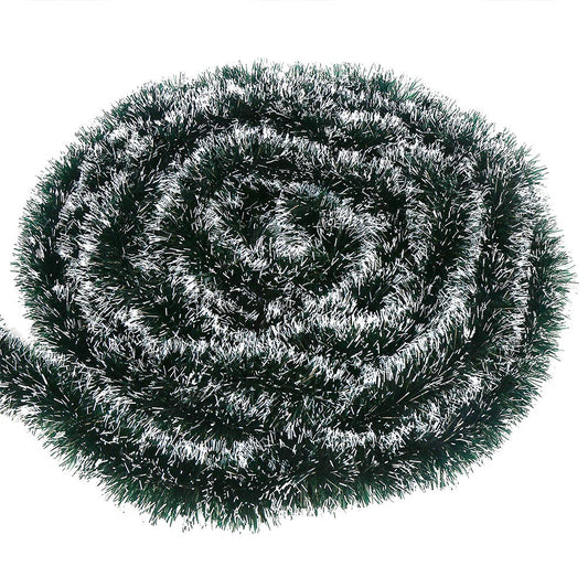 CCINEE 33FT Christmas Garland,Artificial Greenery Garland with Snow for Mantle Stair Fireplace Xmas Decoration
