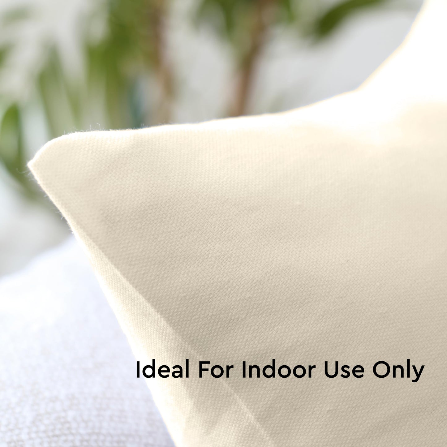 Encasa XO Throw Pillow Covers 18x18 in Set of 2 Natural | No Inserts | Cotton Pillow Covers for Living Room, Bed, Sofa, Couch | Decorative Cushion Covers with Improved Zipper