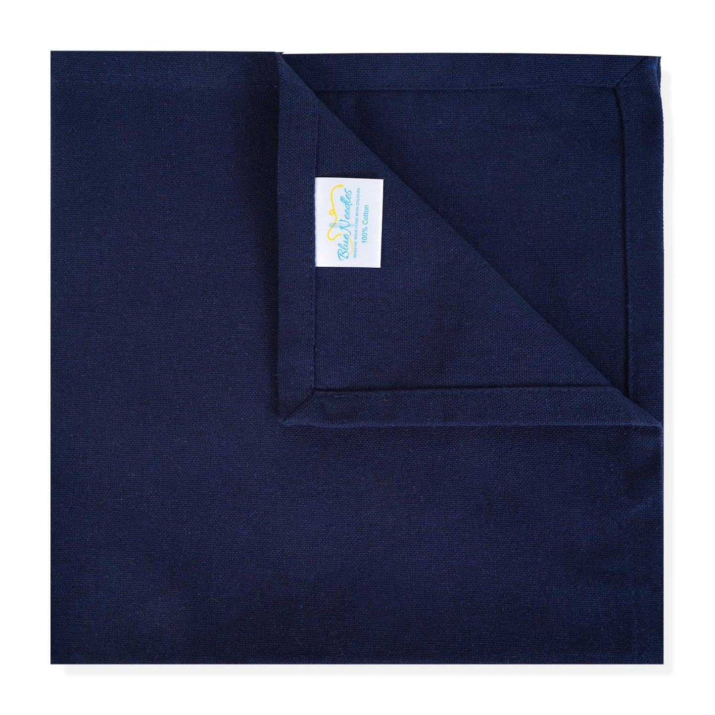 Blue Needles Solid Cloth Napkins Set of 12 Navy Blue 100% Cotton Dinner Napkins 18x18 inches - Reusable, Absorbent & Washable Linen, Ideal for Wedding Events Farmhouse Parties Hotel & Everyday Use