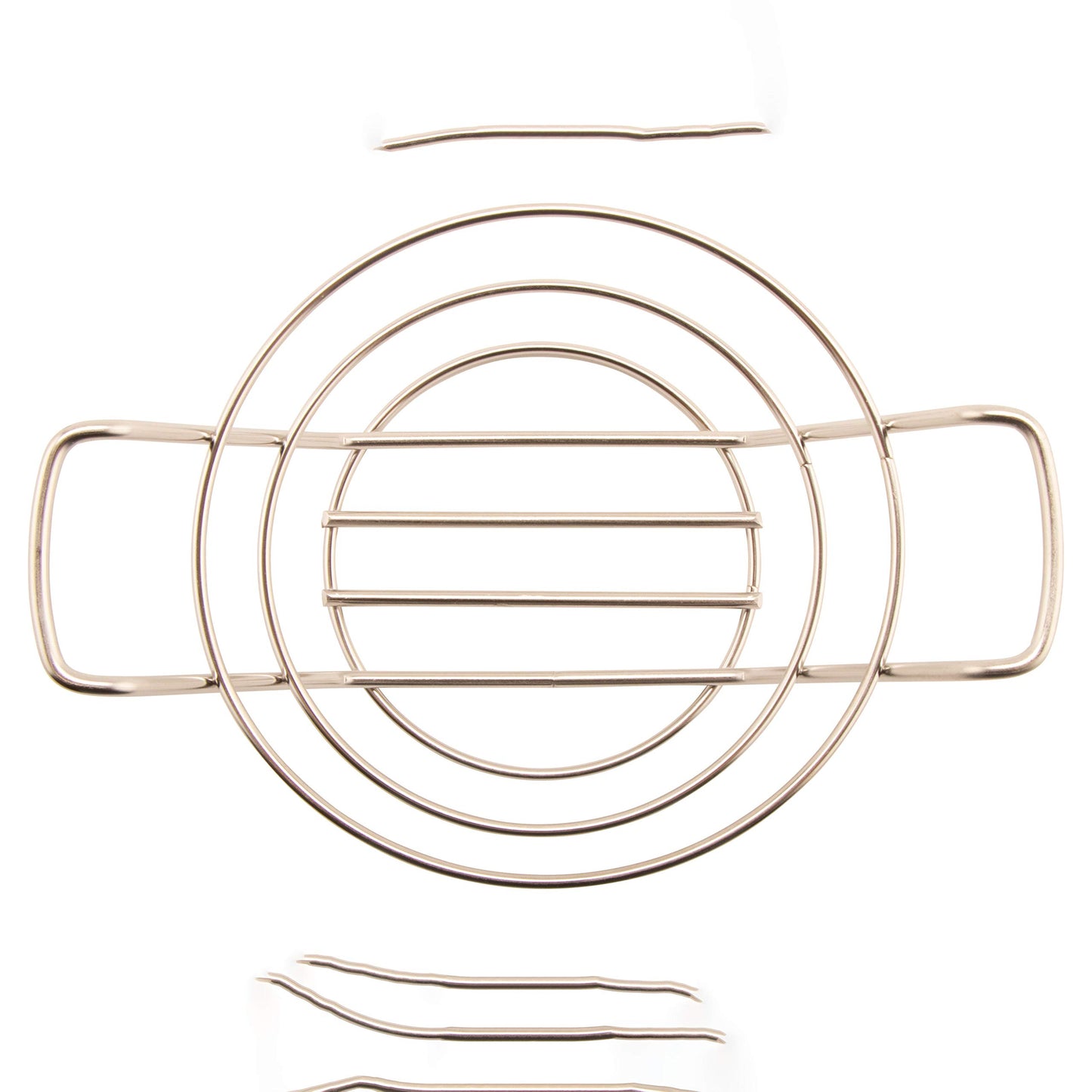 7" Stainless Steel Round Basket with Handles, Clipper Mill by GET 4-22784 (Qty,1)