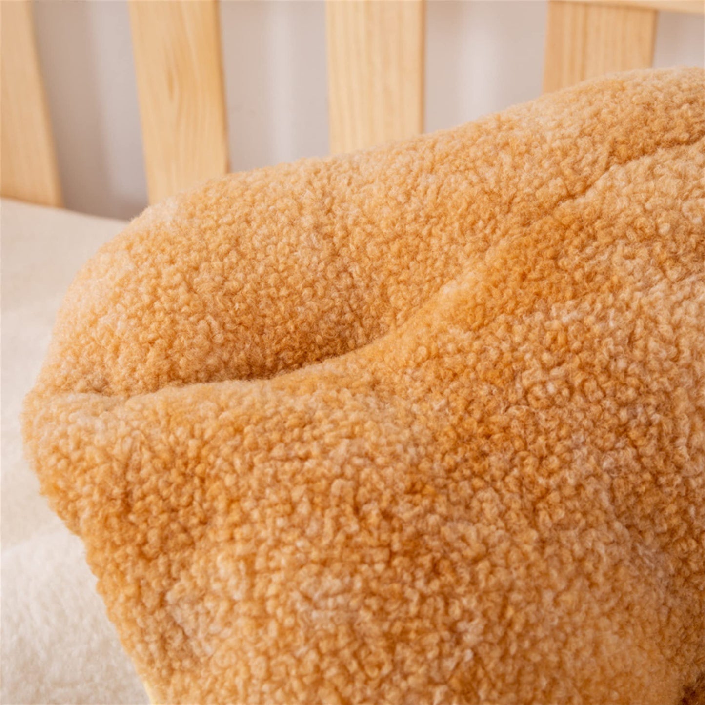 LICHENHAO Mushroom Pillow Floor Pillow Sofa Cushion Home Decoration Pillows Reading Pillow (Khaki, 32cm)
