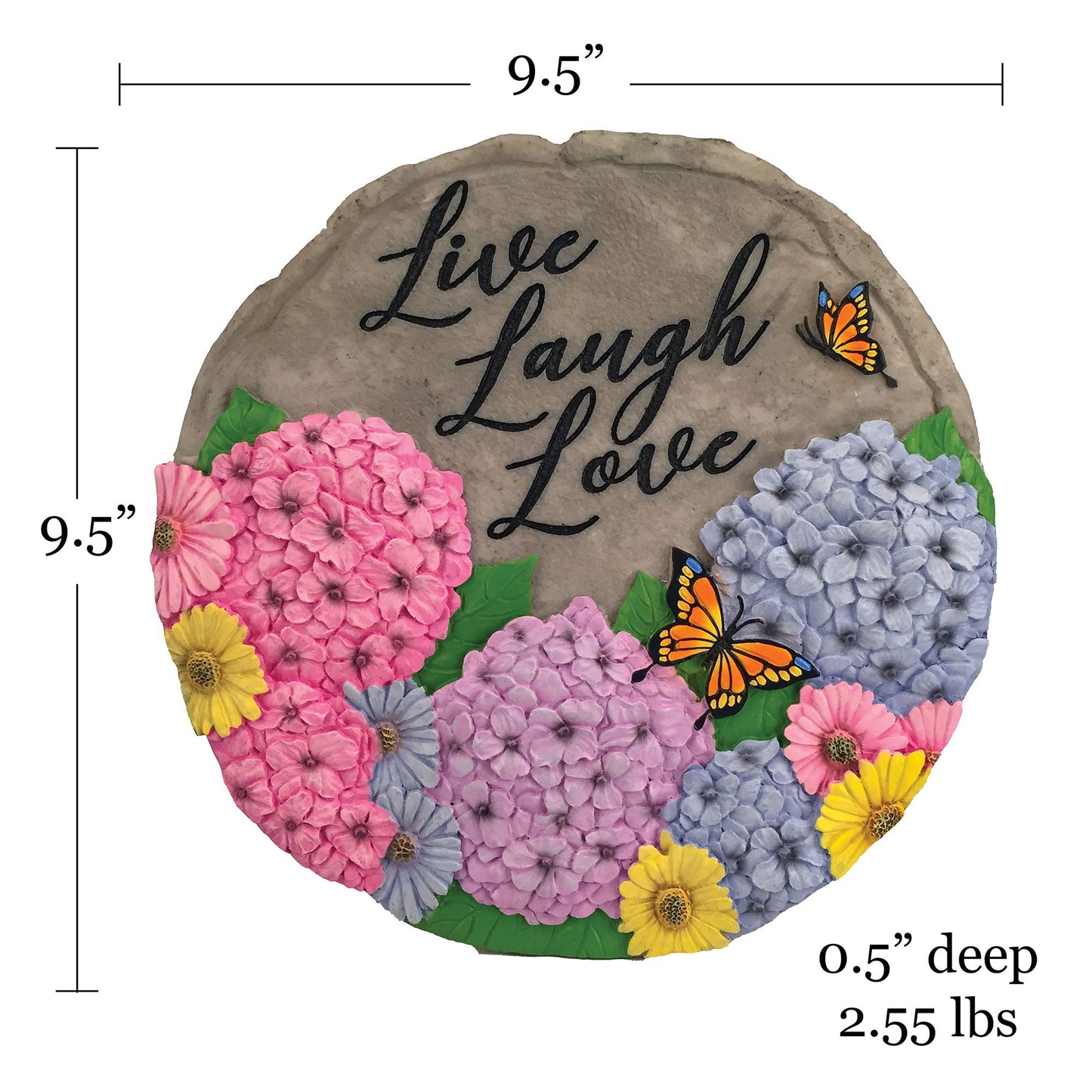 Spoontiques 13238 Live Laugh Love Stepping Stones, Multicolored