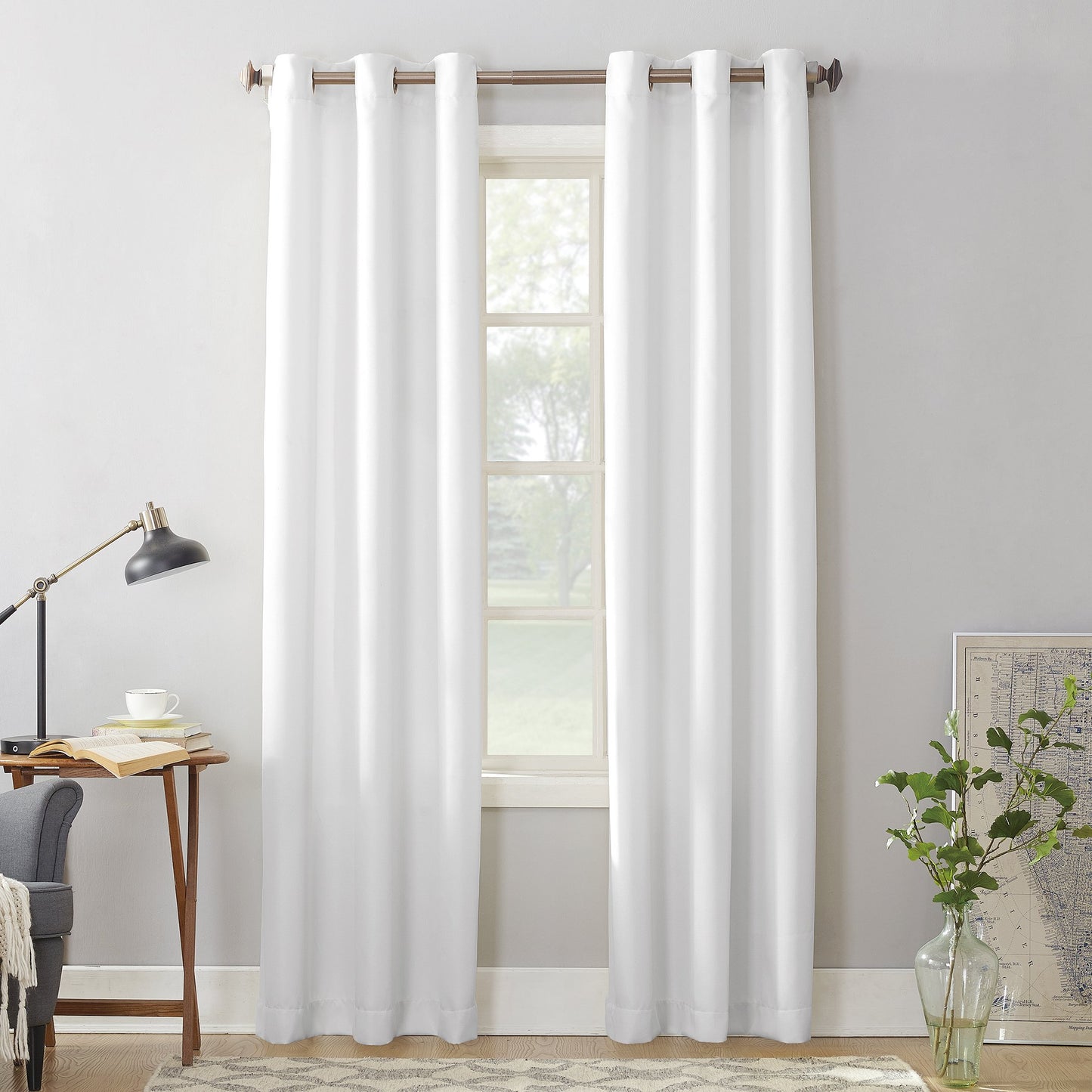No. 918 Montego 2-Pack Casual Textured Semi-Sheer Grommet Curtain Panel Pair