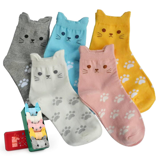 Jeasona Women's Cute Socks Cat Gifts for Women Wife Girlfriend Mom Daughter