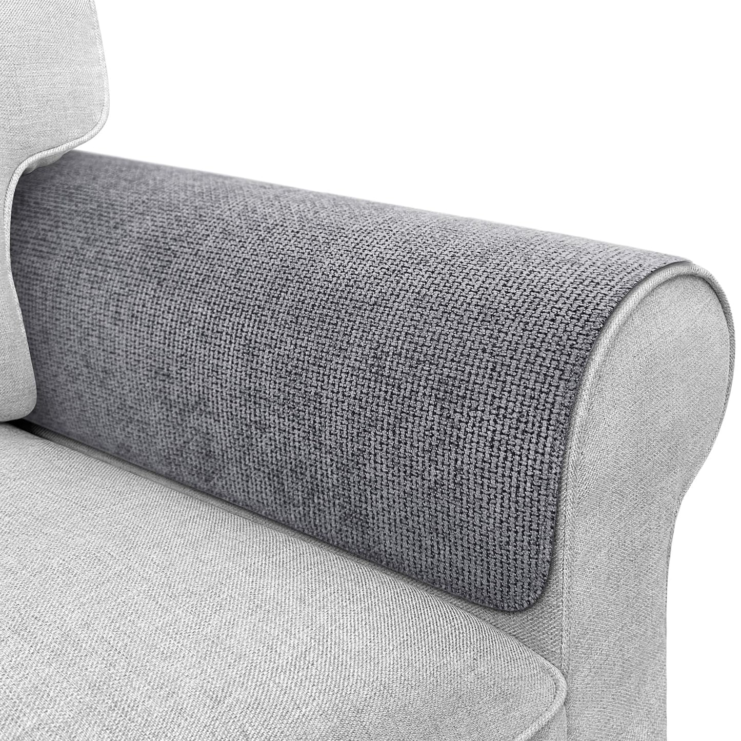 Madelegano Couch Arm Covers, Sofa Arm Covers, Waterproof Armrest Cover for Sofa, Loveseat, Armchair, Anti-Slip Recliner Arm Cover, Headrest Cover, Arm Chair Covers Set of 2 (Dark Gray, 22"×18")