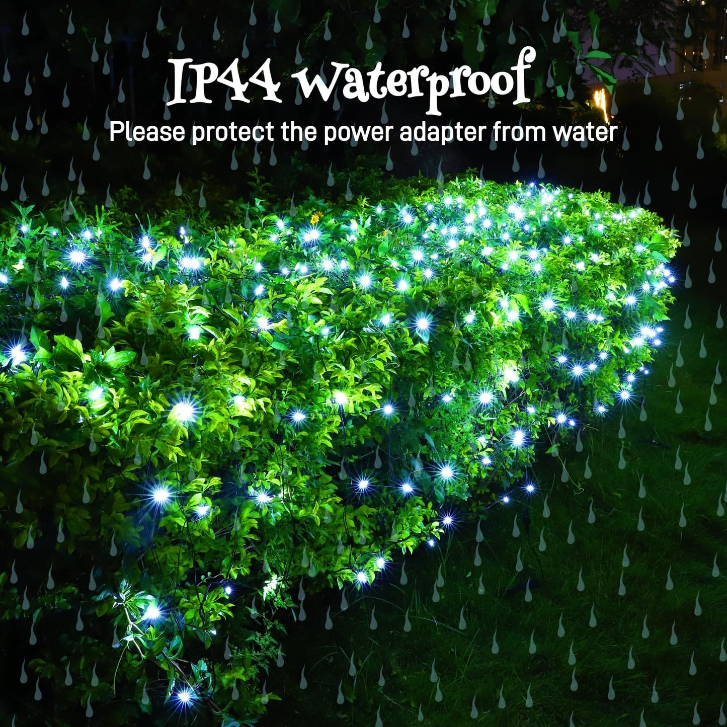 Meteds LED Christmas Net Lights Outdoor,120 LED 6ftx4ft Connectable Waterptoof Christmas Lights for Bushes Fence Tree Shrub Yard Garden Outdoor Christmas Decorations(White)