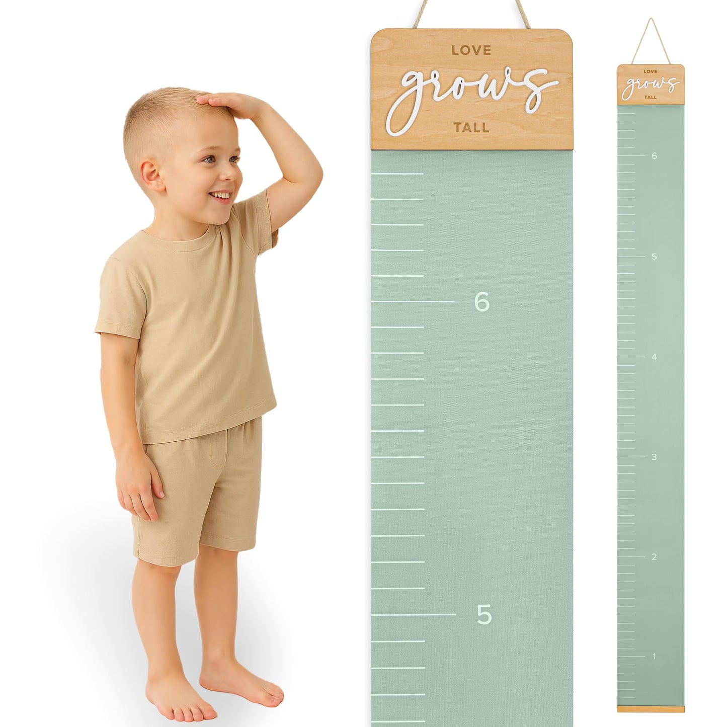 Beautiful Growth Chart for Wall - Cute Height Chart to Easily Track Your Kids' Growth and Milestones - Essential Baby and Toddler Playroom Decor that is Great for Gifting and Creates Lasting Memories