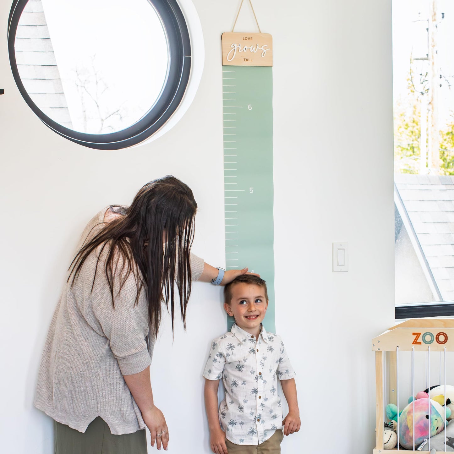 Beautiful Growth Chart for Wall - Cute Height Chart to Easily Track Your Kids' Growth and Milestones - Essential Baby and Toddler Playroom Decor that is Great for Gifting and Creates Lasting Memories