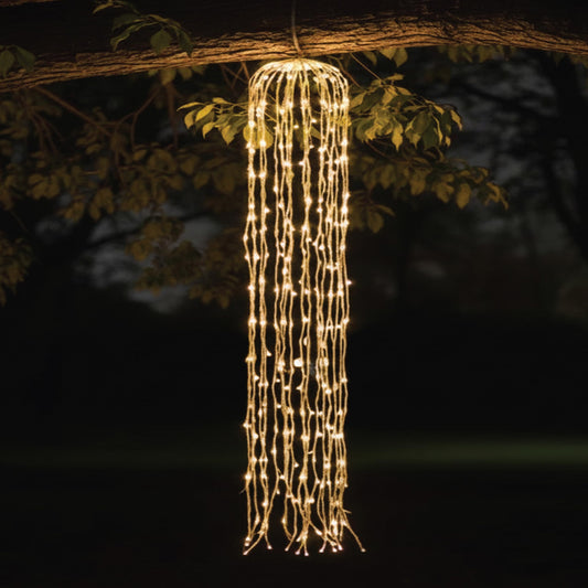 Holiday Bright Lights Indoor Outdoor 4-Ft Weeping Willow Lights 440 Warm White 5mm LED Transparent Cable
