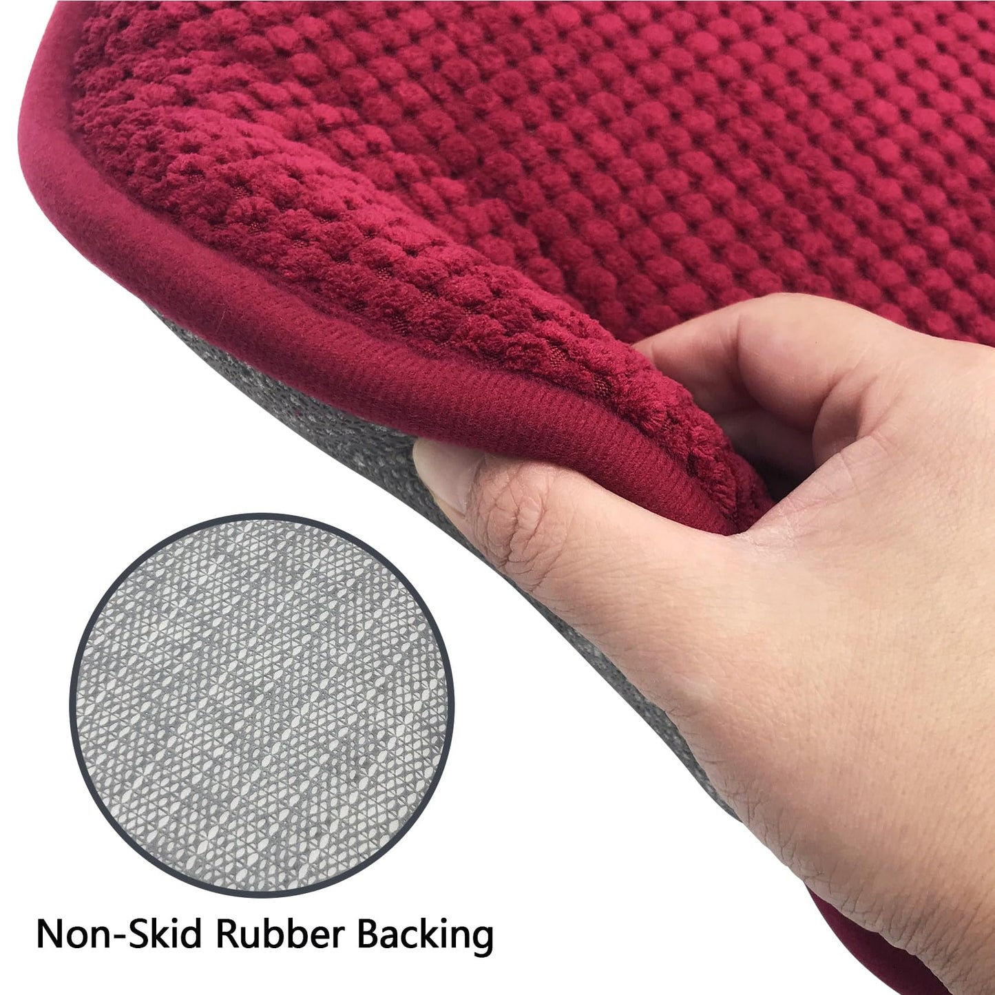 PAGGED Wine Red Foam Seat Cushions Kitchen Chairs Pads for Dining Chairs Non Slip Office Seat Cushions Washable U Shaped Soft Thick Large Metal Wooden Chair Cushions,17" x 15"