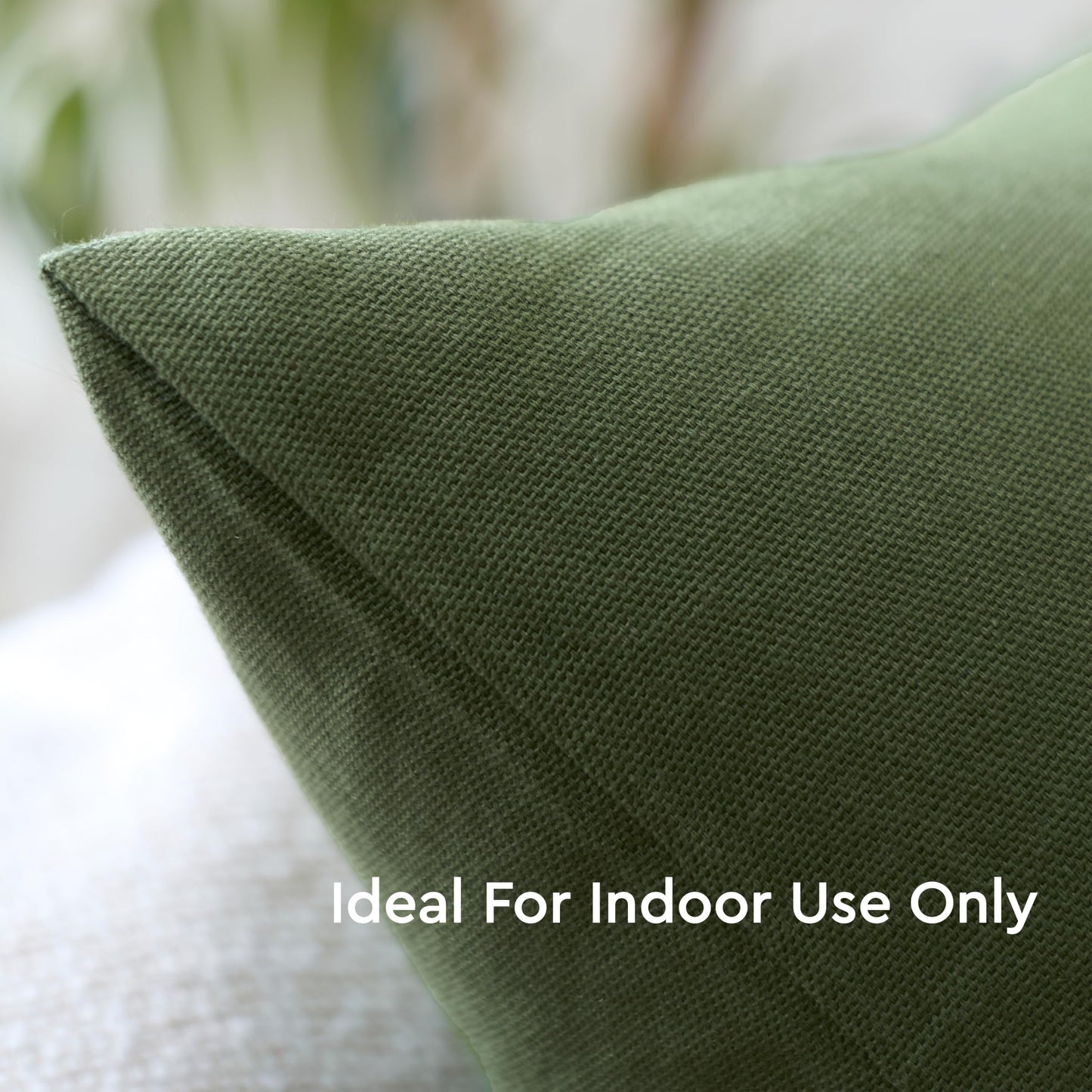 Encasa XO Throw Pillow Covers 18x18 in Set of 2 Leaf Green | No Inserts | Cotton Pillow Covers For Living Room, Bed, Sofa, Couch | Decorative Cushion Covers With Improved Zipper