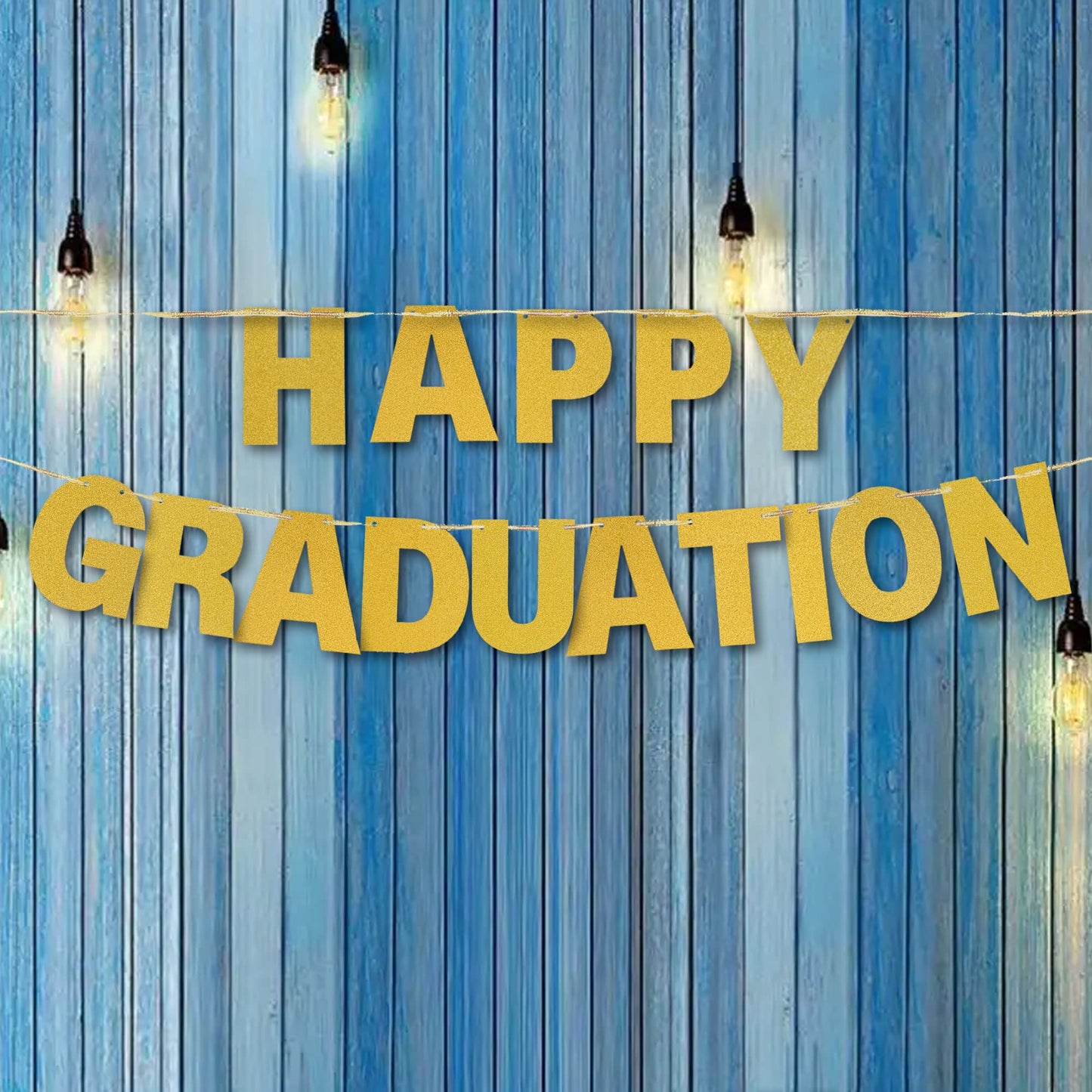 DIY Banner Kit with Letters Glitter Banner Letters Customizable Birthday Banners Graduation Banner Custom Party Hanging Banner for Graduation Wedding Party Baby Shower Decoration(Gold)