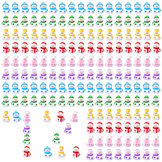 Guiqulai 72 Pcs Mini Resin Snowman Mini Snowman Figurines Miniature Figurines Suitable for DIY Cake Decoration Ornaments Crafts Moss Landscape