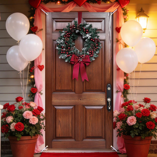 Nuxovilar Christmas Door Cover Polyester 70.87x35inches Decorations for Front Door Xmas Winter Wonderland Hanging Banner Party Supplies for Home Holiday Use Festive Design For Outdoor Indoor (Type A)