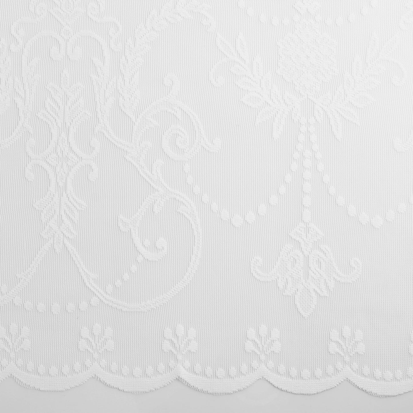 No. 918 Ariella Floral Lace Rod Pocket Curtain Panel, 58" x 84", White