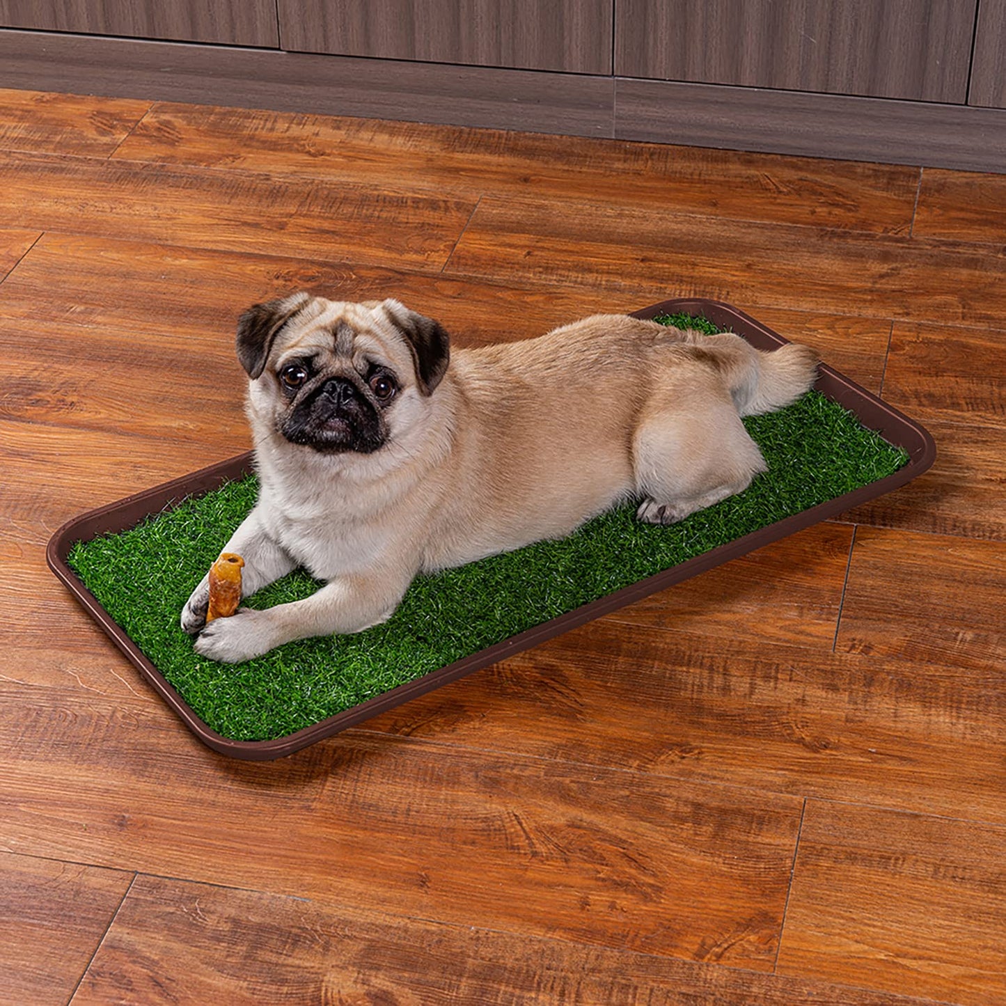 Trimate All Weather Boot Tray, Extra Large Size Water Resistant Plastic, Multi-Purpose for Shoes, Pet Feeding Trays, Mudroom Entryway, Garage, Indoor or Outdoor – Extra Large, 40”x20”(Brown)