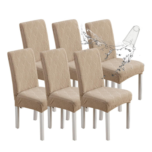 YUEANG Waterproof Dining Chair Covers, Chair Covers for Dining Room, Stretch Parsons Chair Slipcover, Removable, Washable for Dining Room Kitchen Chair Protector Cover