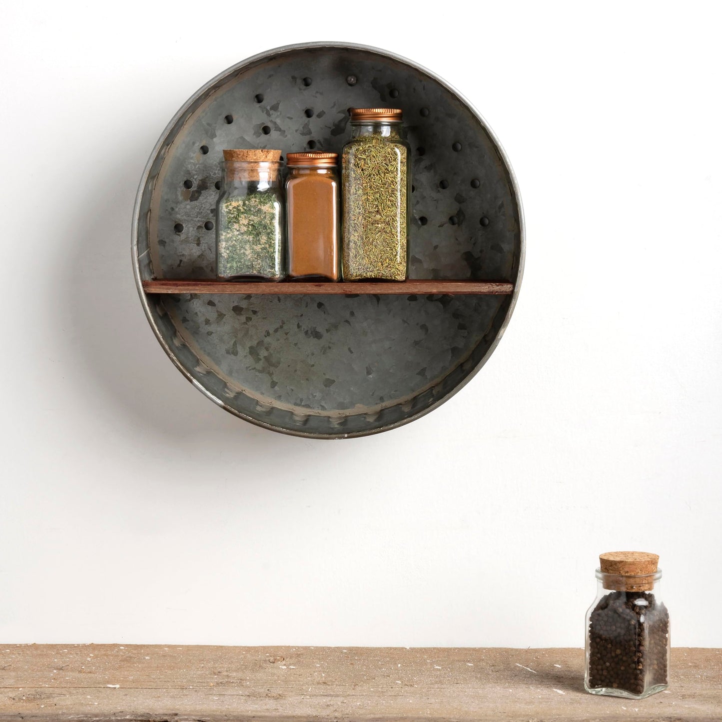 Primitives by Kathy 38024 Distressed Wall Shelf, Metal and Wood