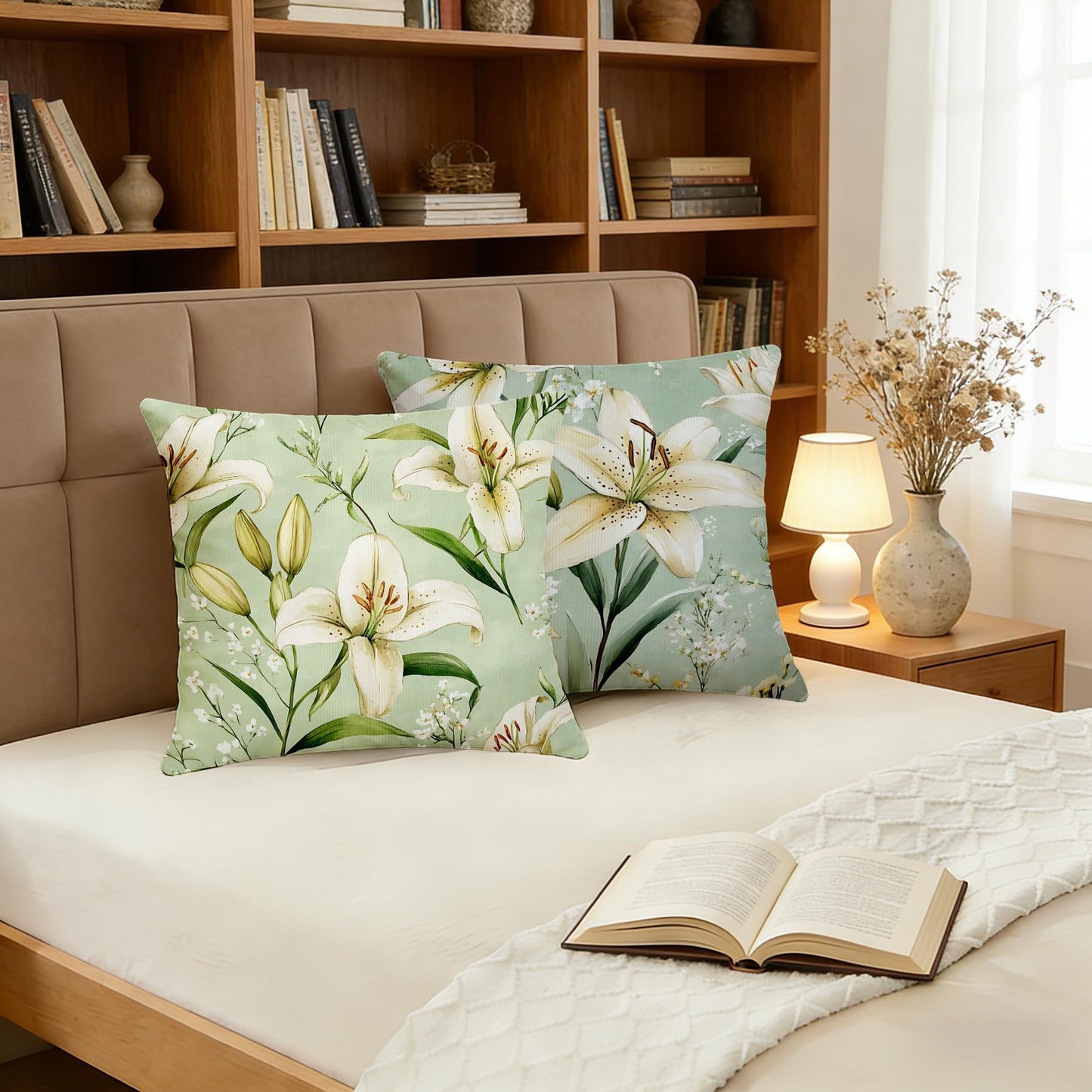 seewan Set of 4 Pillowcases, 18x18 inches Retro-Chic Sofa Pillowcases Home Decor Sofa Cushions Suitable for beds, Sofas, and Living Rooms Soft Square Cushion Covers Short Pile Fabric Pillowcases