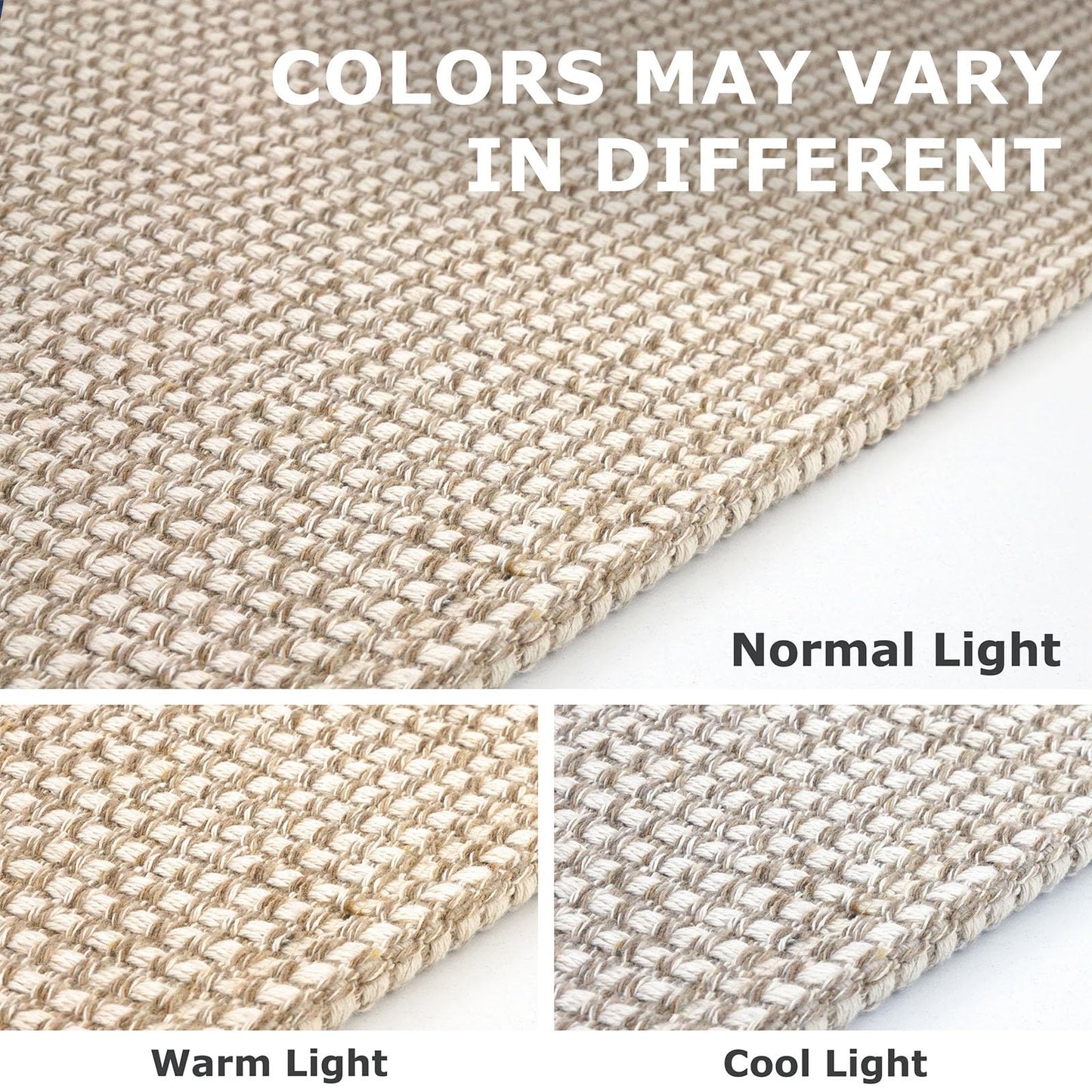 IOHOUZE Small Area Rug 2x3 Washable Woven Rugs for Entryway Non Slip Rubber Backed Front Door Rugs Indoor Doormat Throw Rug Floor Carpet for Entrance Kitchen, Beige/Khaki