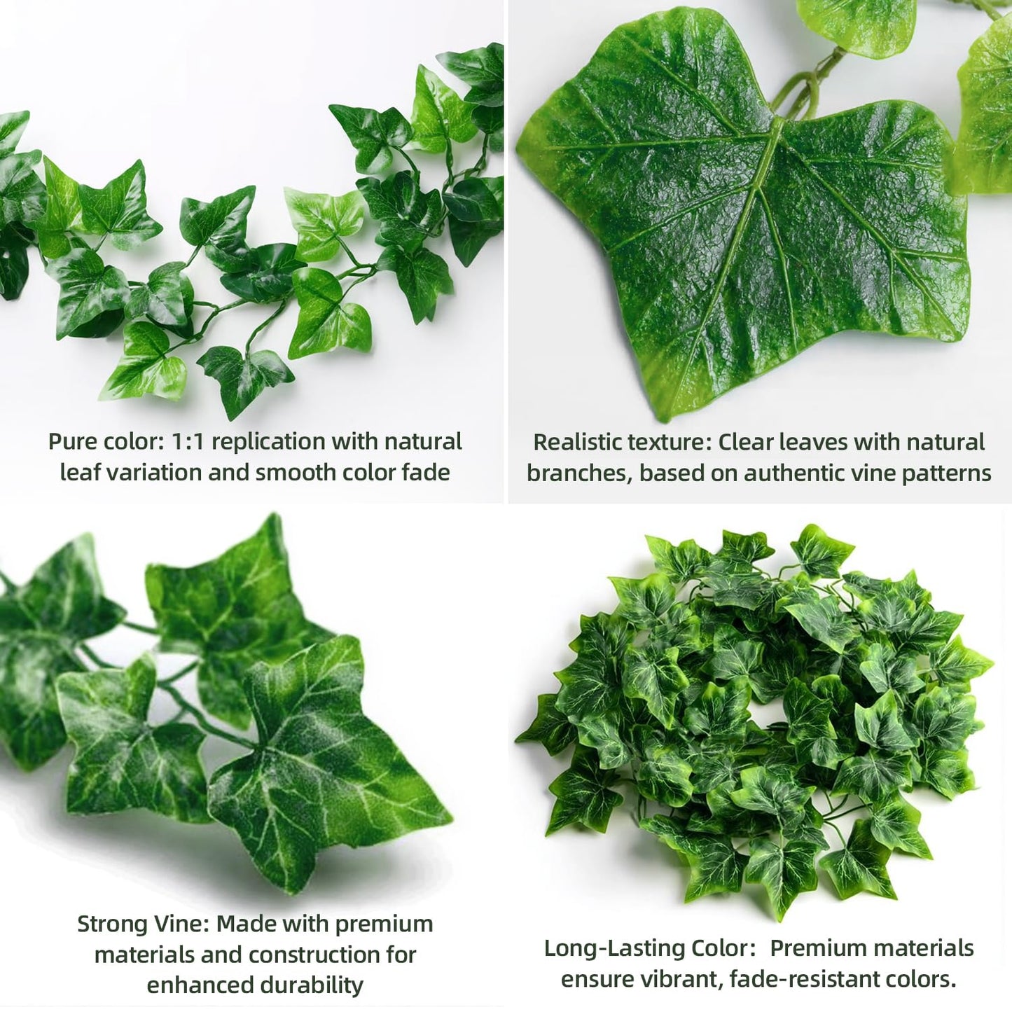 SKHYVQW 50 Pack 375 Feet Fake Vines for Room Decor Artificial lvy Greenery Garland Vine Leaves, Leaf Plants Flowers Foliage for Bedroom,Garden Wall.Decor Indoor Outdoor