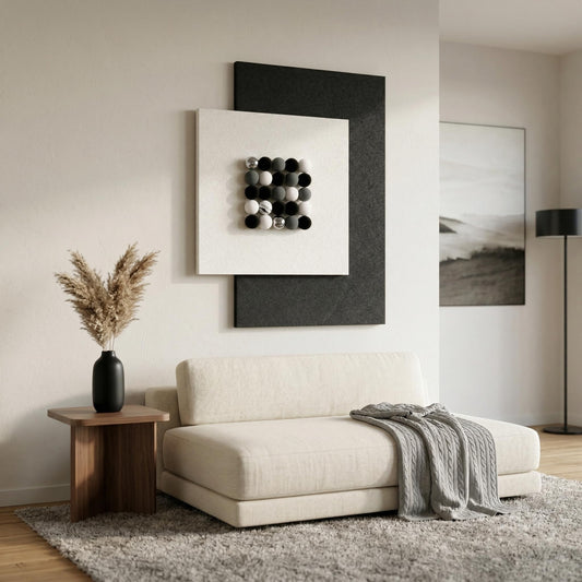 3D Texured Abstract Wall Art for Living Room,Modern Black and White Wall Decor with Handcrafted Spheres,Minimalist Artwork for Walls,Home Room Decor Aesthetic for Bedroom Dining Room Entryway Office