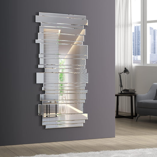 JACUKO Decorative Mirrors for Wall Decor Large Mirrors for Wall Decor Living Room Silver Mirrors 24×47 inch (Silver)