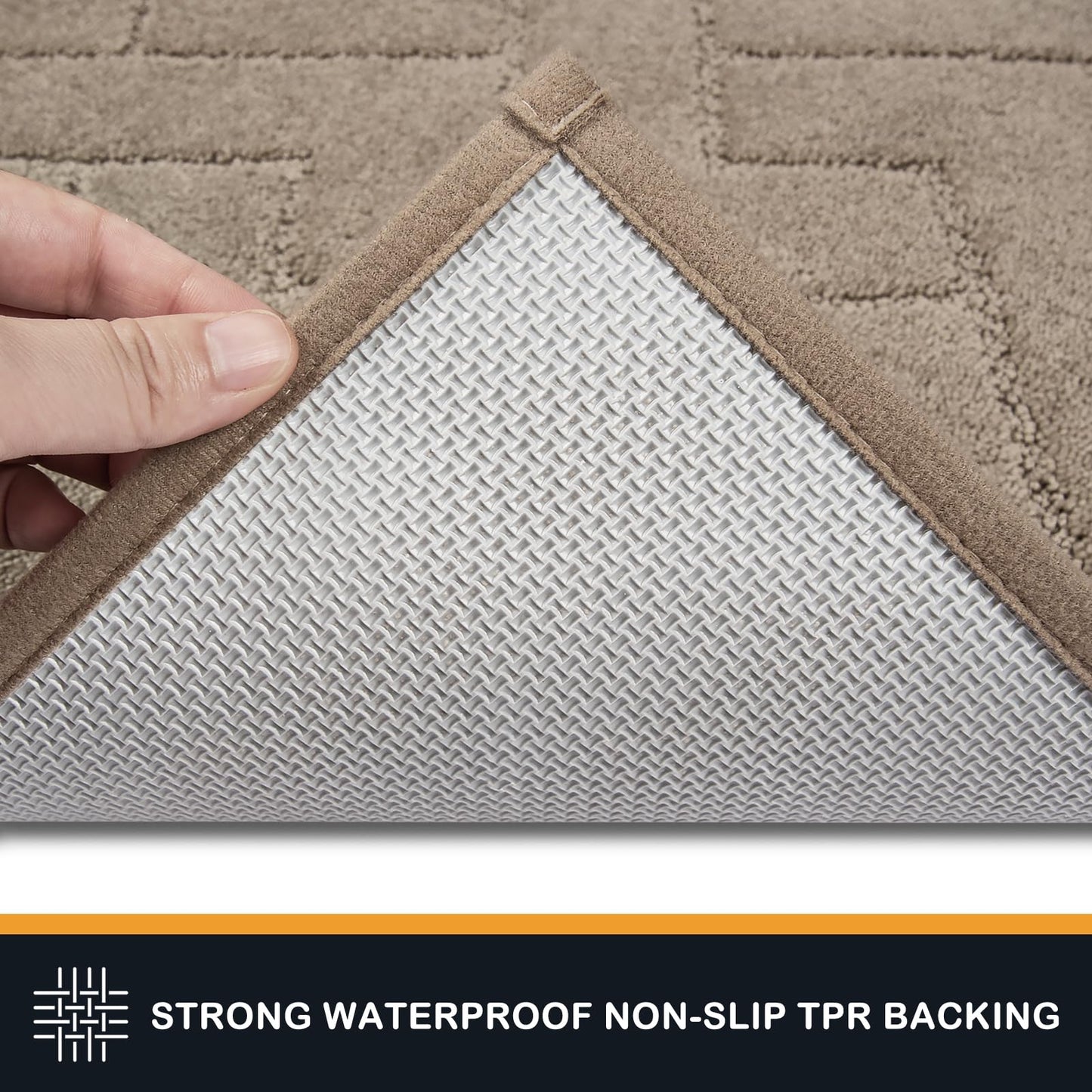 PURRUGS Dirt Trapping Door Mat 24" x 35.5", Non-Slip Machine Washable Entry Rug, Dog Doormat, Indoor Front Door Mat, Super Absorbent Entryway Rug for Muddy Shoes & Paws, Taupe