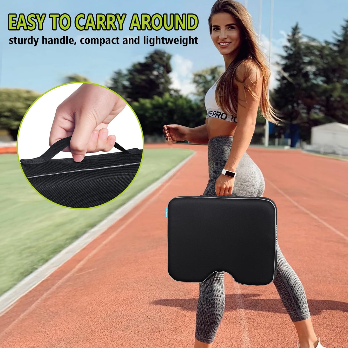 Relispo Stadium Seats for Bleachers with Integral Cutting Memory Foam, Stadium Seat Cushion Waterproof Extra Thick Bleacher Cushion, Portable Stadium Cushions for Indoor Outdoor Events (2 Packs)