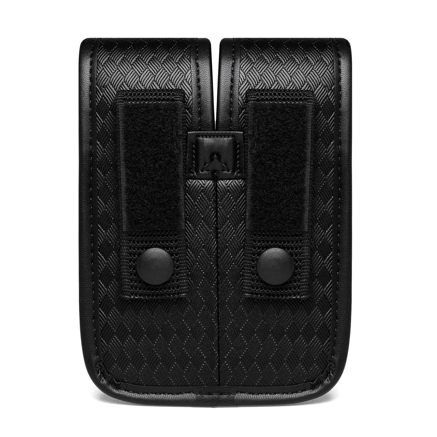 TACNEX Double Magazine Pouch for Duty Belt Pistol Mag MOLLE Holster Basket Weave Mag Holder Handgun OWB Mag Carrier Compatible w/ .380, 9mm & 40 Cal Police Law Enforcement Security Gear Accessories