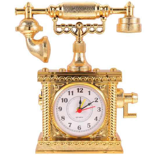 LOGOFUN Vintage Telephones Model Rotary Dial Telephones Antique Office Desk Phone Decoration Gold (Without Battery) 19.00X13.00X5.30cm/7.47X5.11X2.08in