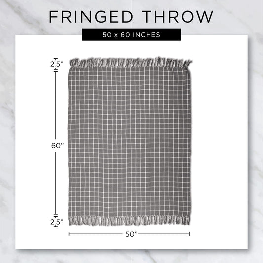 DII Woven Throw Collection 100% Cotton, Basketweave, 50x60, Spice