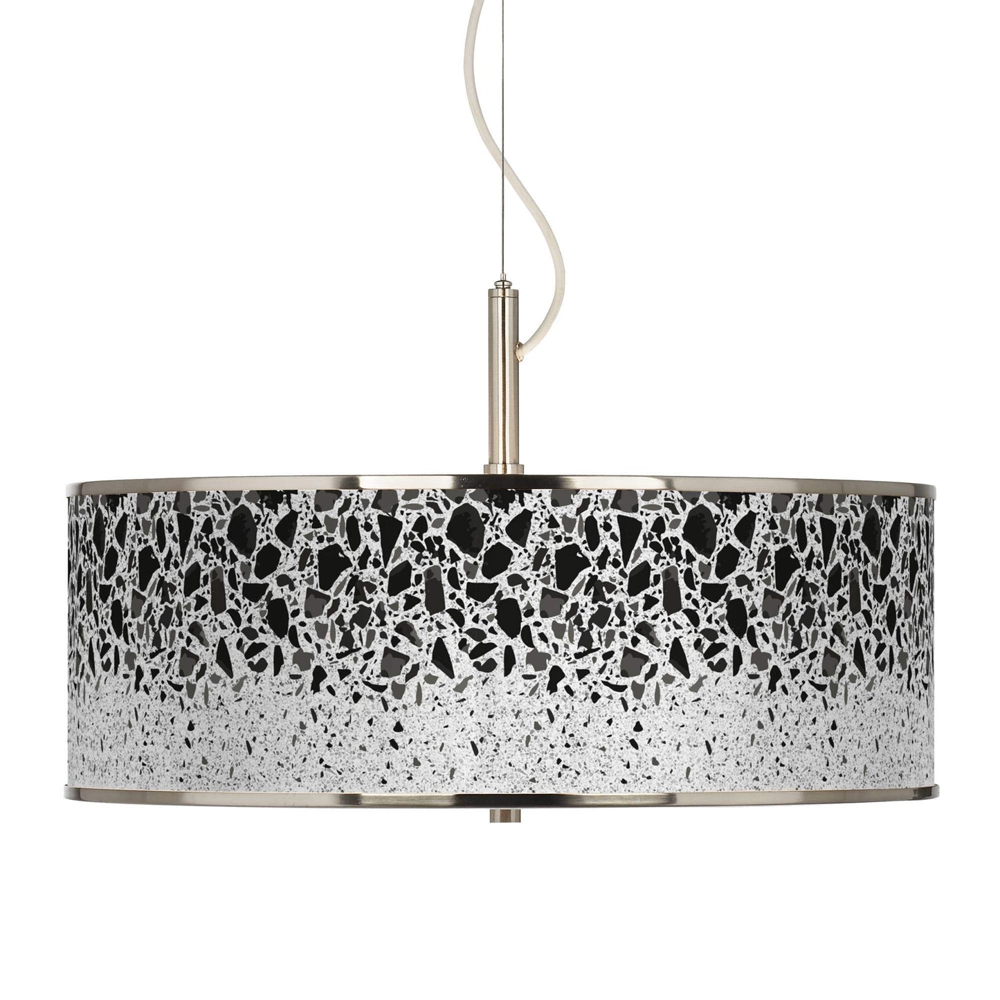 Giclee Glow Terrazzo 20" Wide Pendant Light with Print Shade