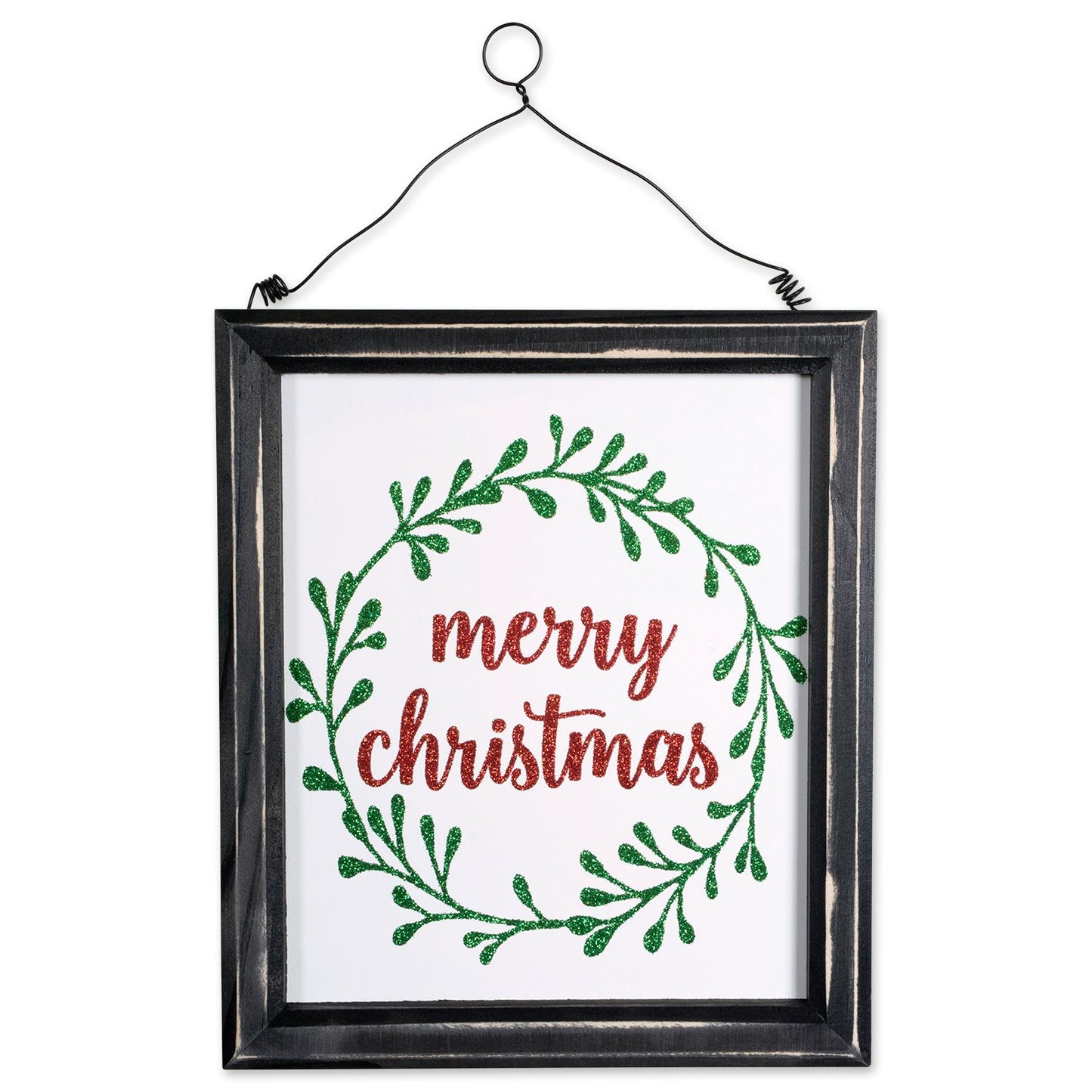 DII Holiday Hanging Wall Decor Lightweight & Decorative, 9.75x8.5x0.63, Noel & Merry Christmas Signs, 2 Count