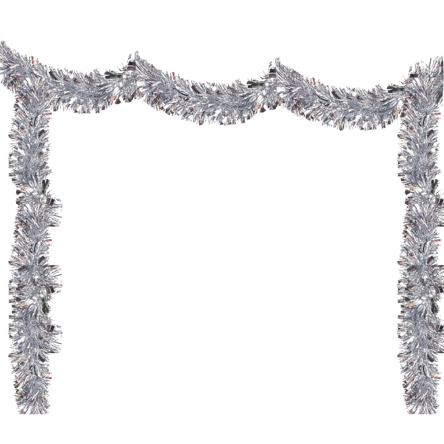 LZZYWYDTT 33FT Christmas Tinsel Garland,Silvery Shiny Metallic Foil Decorations for Parade Floats, Halloween, Christmas Tree, New Year Parties,Birthday Party,Indoor and Outdoor Disco Party Supplies