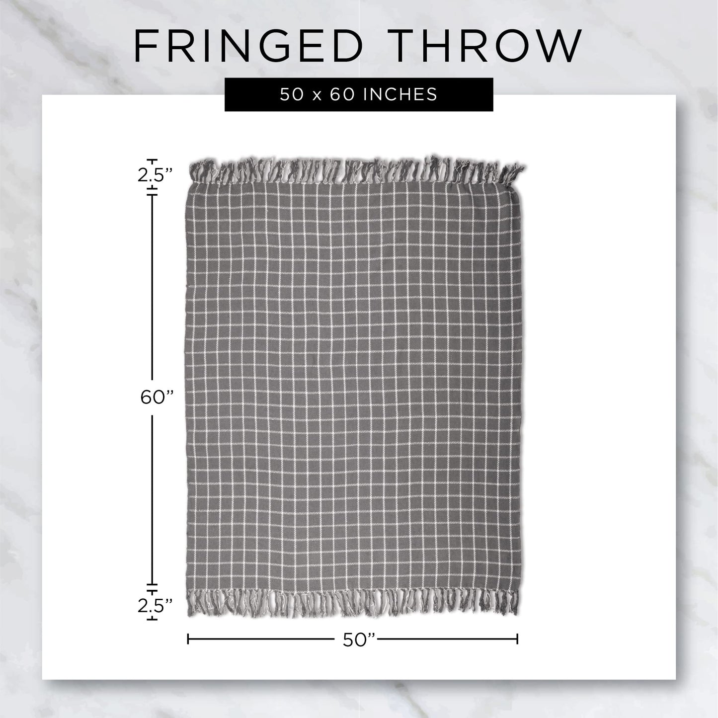 DII Chenille Luxury Thick Woven Throw with Fringe, 50x60, Cream