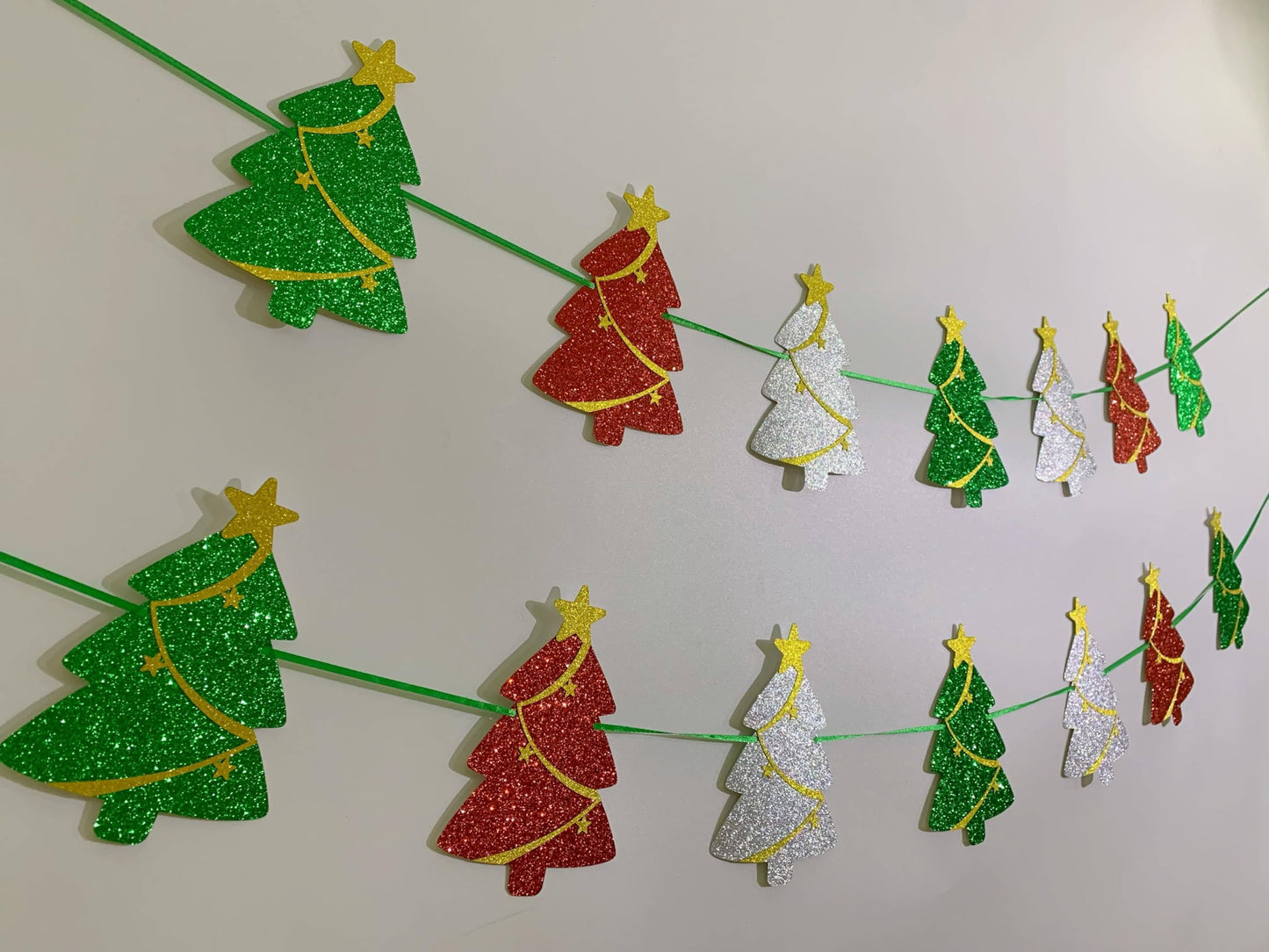 Tinbax Christmas Decorations - Christmas Tree Banner Garland for Xmas Hanging Decor(Pre-Strung)