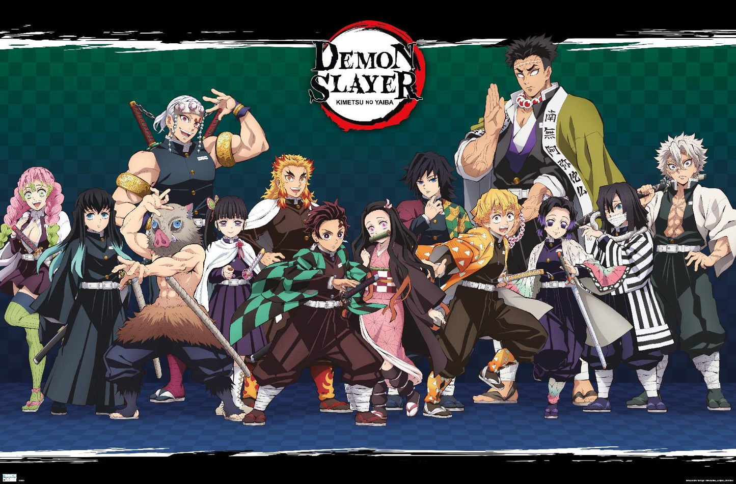 Demon Slayer - Lineup Wall Poster, 34L" x 22.4W", Unframed Version
