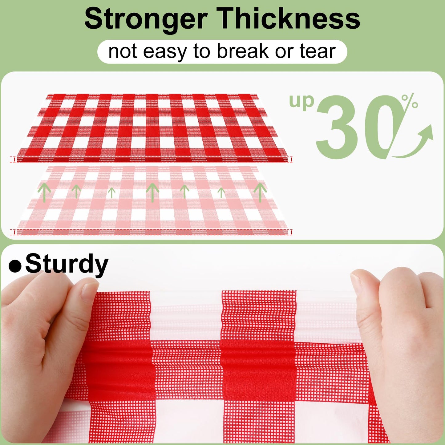 misaya 4 Packs Buffalo Disposable Table Cloth, 54 x 108 Inch Waterproof Plastic Tablecloth, Rectangle Red and White Checkered Table Covers for Picnic, Birthday, Party, Mother's Day
