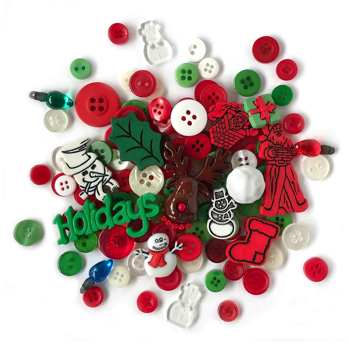Buttons Galore and More Collection Round Novelty Buttons & Embellishments Based on Variety of Themes, Holidays and Seasons for DIY Crafts, Scrapbooking, Sewing, Cardmaking and Other Projects – 50 Pcs
