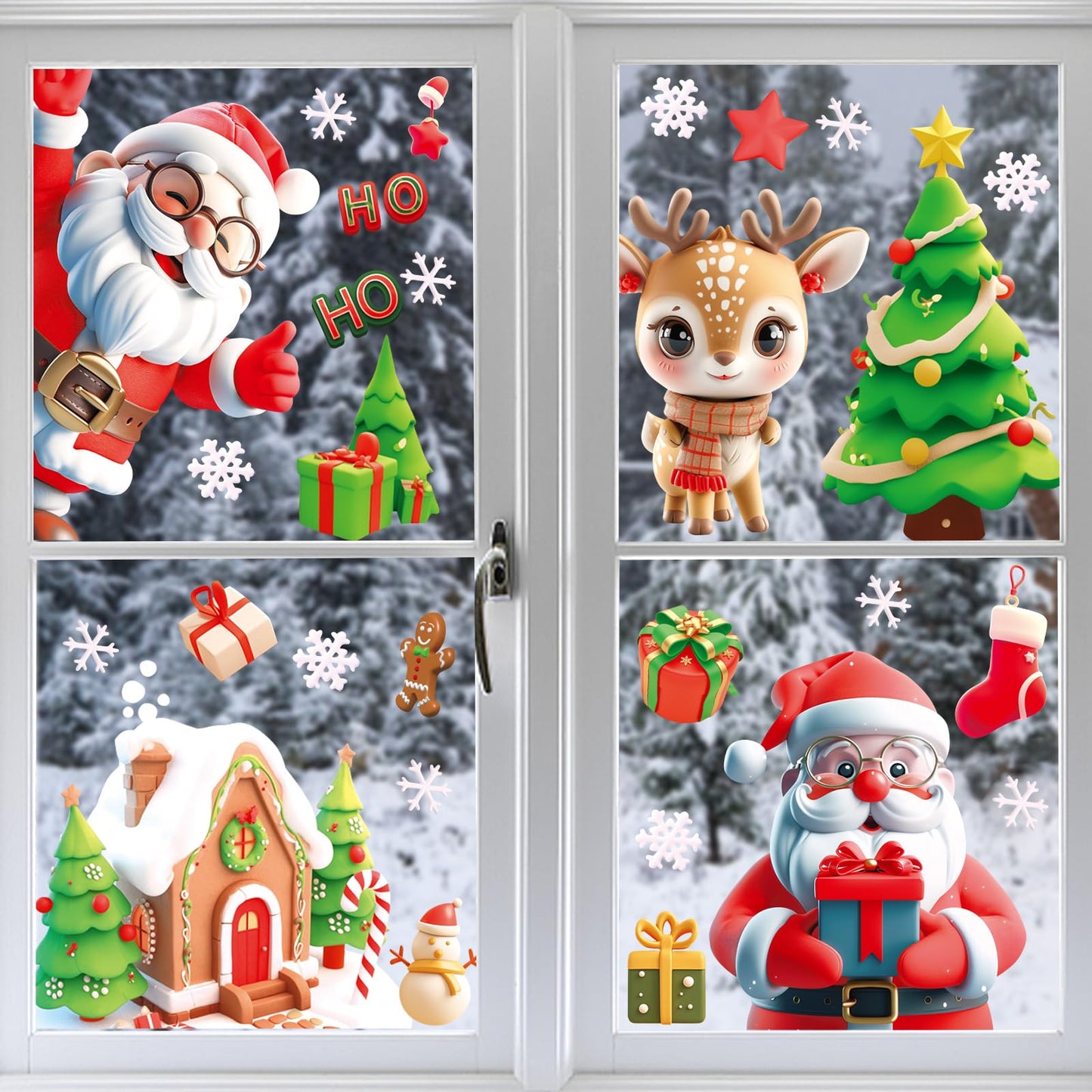 Christmas Clings and Xmas Decals for Window Decorations