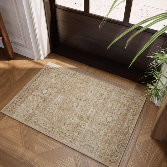 Washable Door Mat Indoor Entrance: 2'x3' Small Entryway Rug Boho Area Rugs Non Slip Low Pile Soft Throw Rugs for Inside Front Door Floor Kitchen Bedroom Bedside Dorm Room Entry Home Office