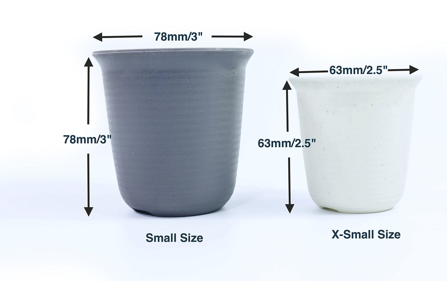 ALL in ONE Mini Plastic Plant Flower Pots for Plants Flowers Succulents Home Office Table Decoration (S-White)